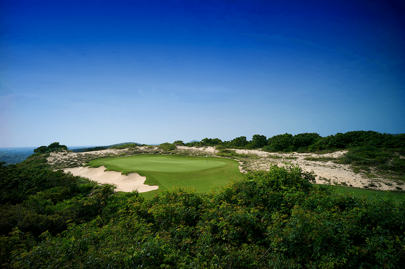 Significant changes in elevation make The Bluffs unique among links courses in Asia