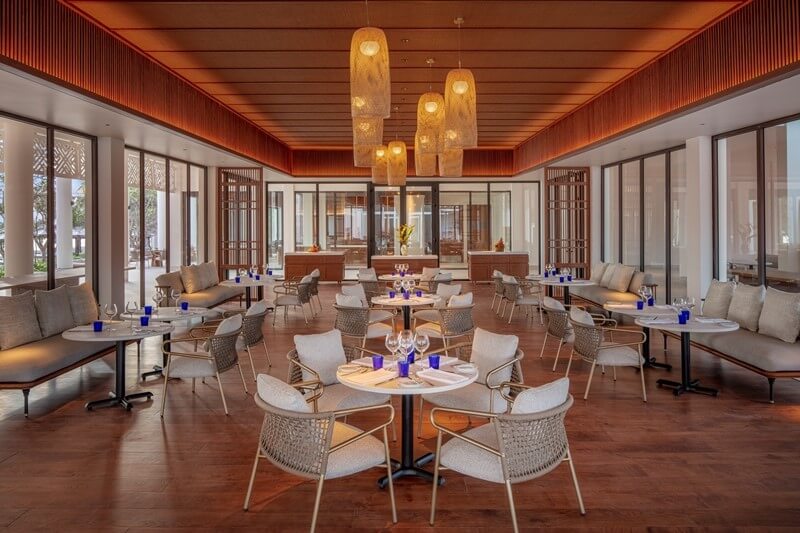 Dining venues at the resort focus on plentiful offerings from the sea
