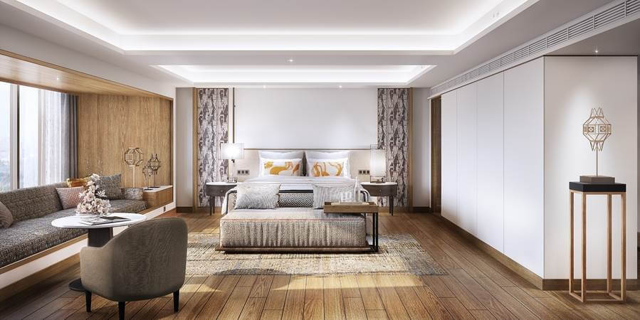 The hotel’s 260 rooms and suites will include the Premium Room category (pictured).
