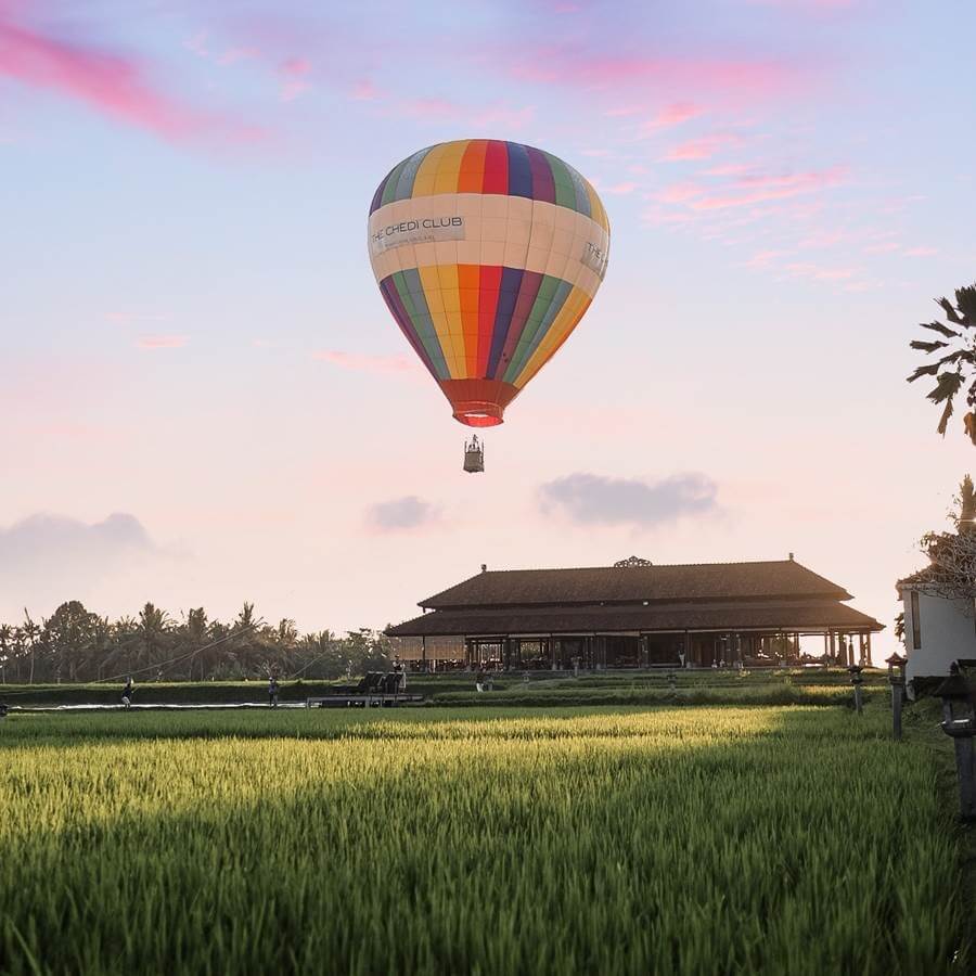 Tanah Gajah Ubud's On-Site Hot Air Balloon
