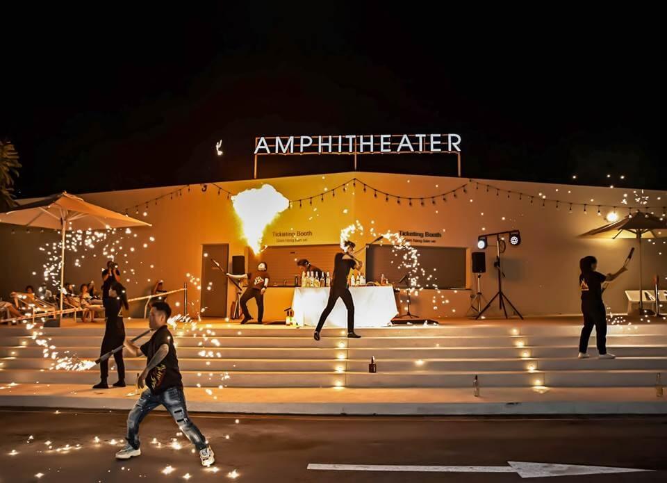 Entertainment at Chill’s ranges from nightly movies screened under the stars at the Alma Amphitheater to live music by performers such as the resort’s resident singer Engie to fire twirlers and flair tenders.