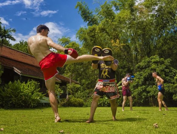 Thai boxing helps focus clients' minds and aggression. (Photo: The Dawn)