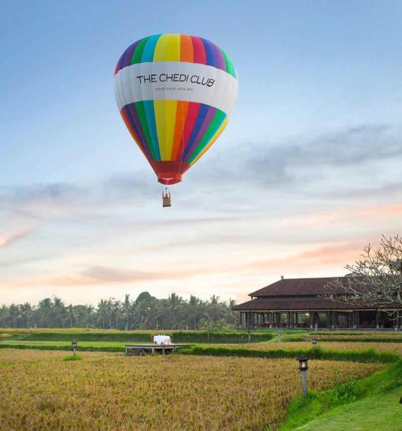 The Chedi Club Ubud Launches Balloons over Bali
