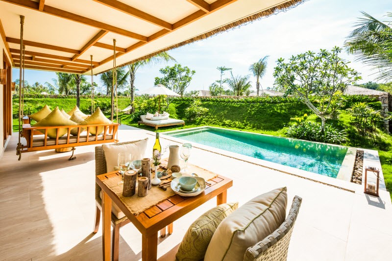 A one bedroom pool villa garden view