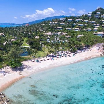 Banyan Tree Samui is nestled among rich flora and foliage on a sprawling 38-acre property overlooking the Gulf of Thailand