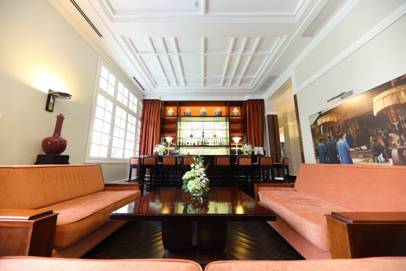 The hotel’s main bar has decamped from the rotunda for a wing of the historic mansion