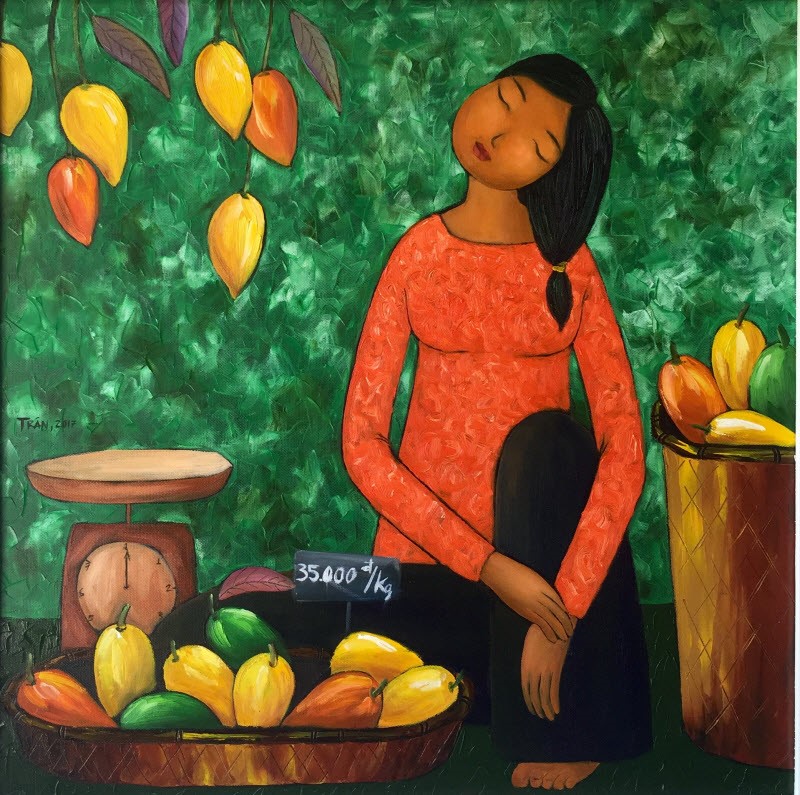 'A Vietnamese Memory' by artist Trần Thị Bảo Trân, who, along with her husband, talented painter Lưu Thành Quả takes part in the Nha Trang Art Tour.