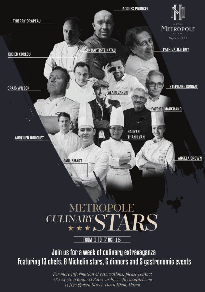 13 top chefs line up for Metropole’s Culinary Stars 2018