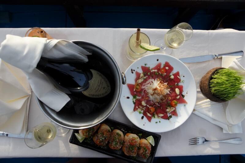 A chef prepares a personalised Vietnamese or Western menu indulged with two bottles of Dom Perignon.