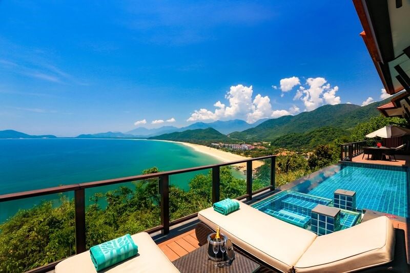 Each of the Banyan Tree Residences offers a private infinity pool with incredible views back over the bay