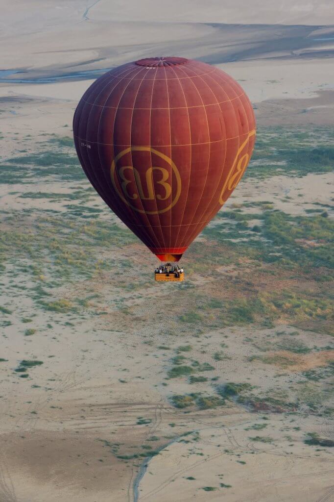 Hot-air balloons carry up to eight passengers