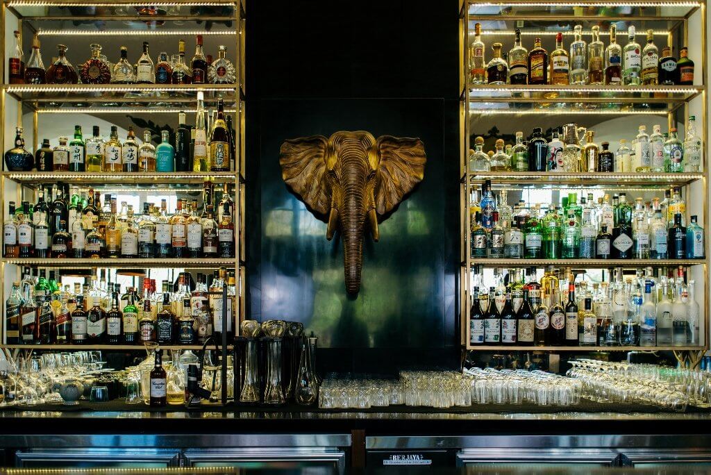 Apart from more than 100 varieties of gin and a cellar stocked with fine wines, The Elephant Bar also offers ... well, everything.
