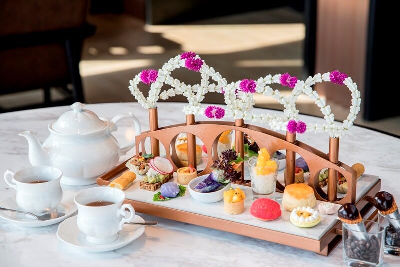 The afternoon tea presentation inspired by the images on display