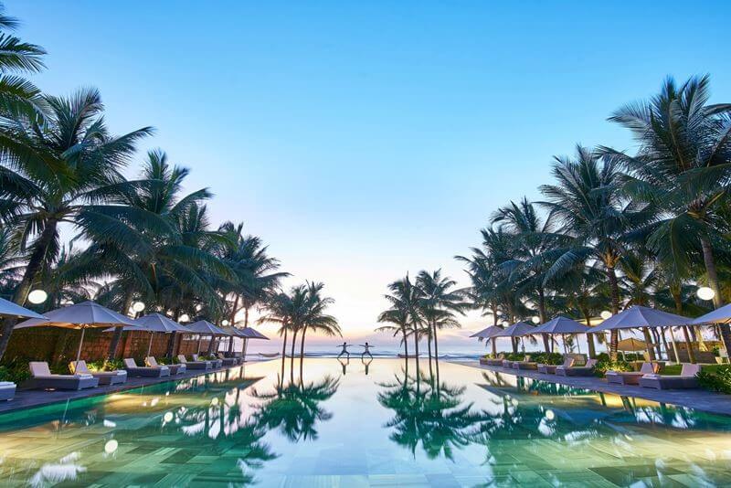 Poolside yoga at Fusion Maia Da Nang