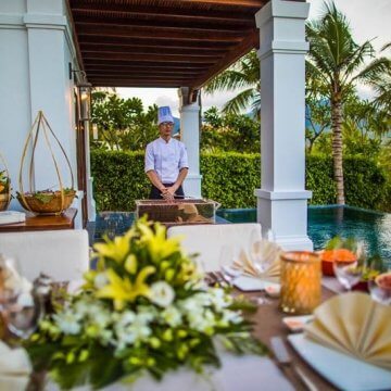 The Anam offers private poolside BBQs at the Family Hill Villas