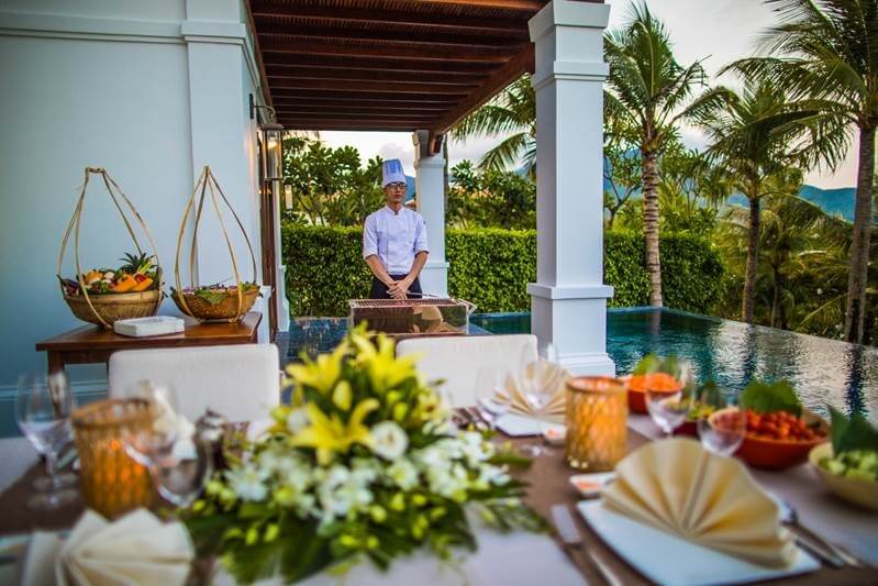 The Anam offers private poolside BBQs at the Family Hill Villas