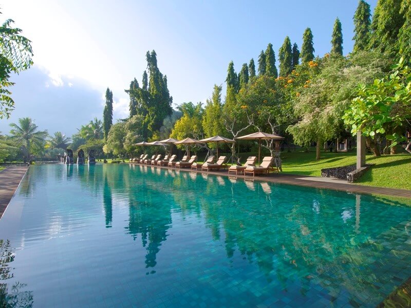 The main pool at Tanah Gajah, a Resort by Hadiprana