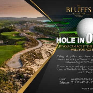 Anyone who has scored a hole-in-one in Vietnam over the last 12 months can claim a complimentary round at The Bluffs