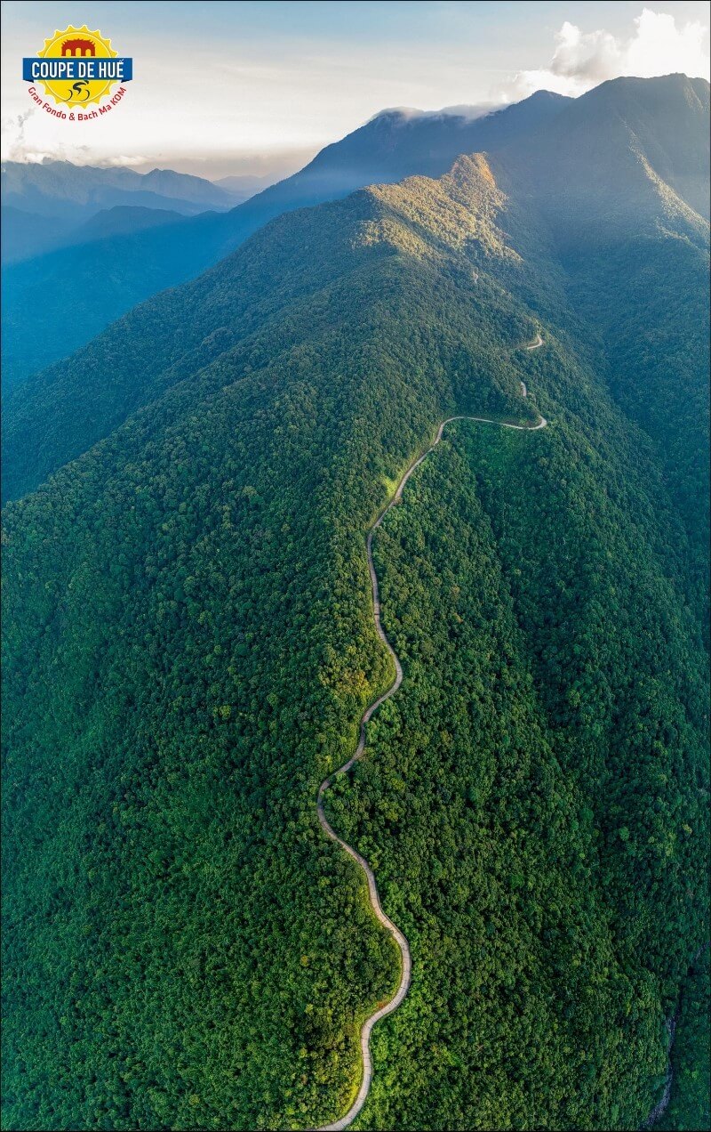 The first stage of the Coupe De Hue involves a challenging climb up the forested slopes of Bach Ma National Park.