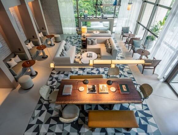 Zentis Osaka | Guest Lounge | Hotel Lobby PHOTO CREDIT: Stirling Elmendorf