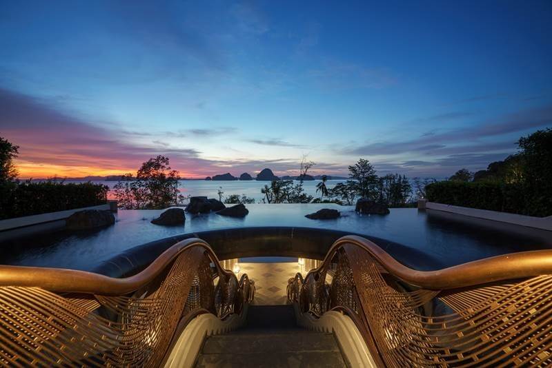 Majestic view from the lobby of Banyan Tree Krabi