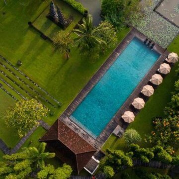 Aerial View of swimming pool at Tanah Gajah, a Resort by Hadiprana