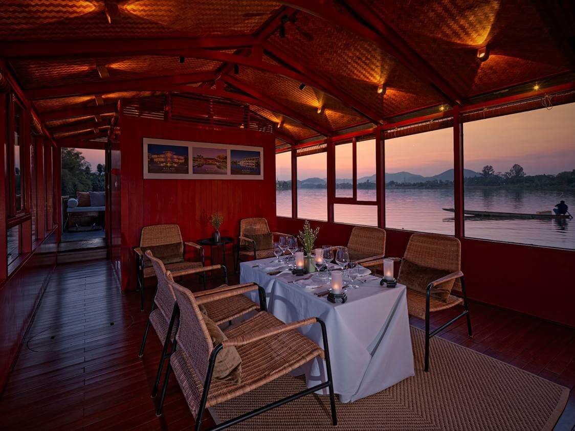 Dine aboard Azerai La Residence, Hue’s elegant 55-foot river boat