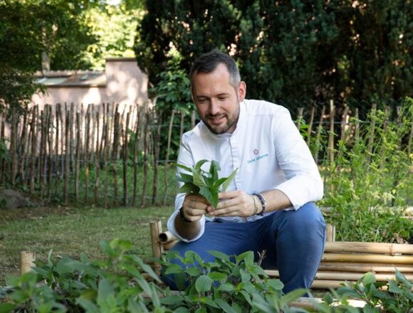 Chef David Gallienne, head chef and owner of Le Jardin des Plumes, one-Michelin-star restaurant