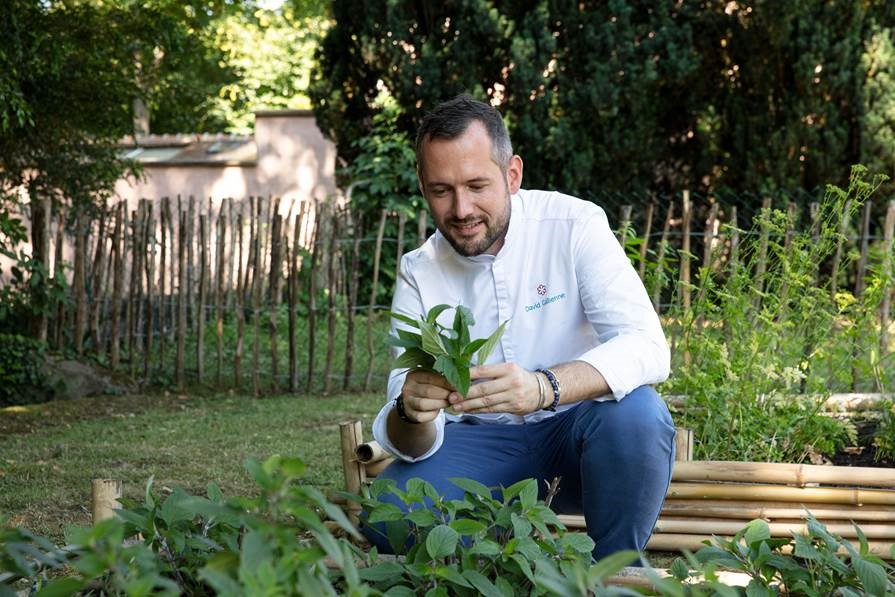 Chef David Gallienne, head chef and owner of Le Jardin des Plumes, one-Michelin-star restaurant