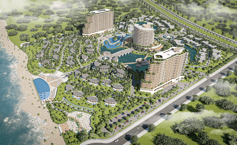 Aerial view of the property – rendering