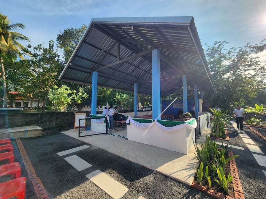 AFTER: The finished project is a community centre that will act not only as a dining and recreation area for local children on Koh Samui, but as a "town hall" venue for the village. 