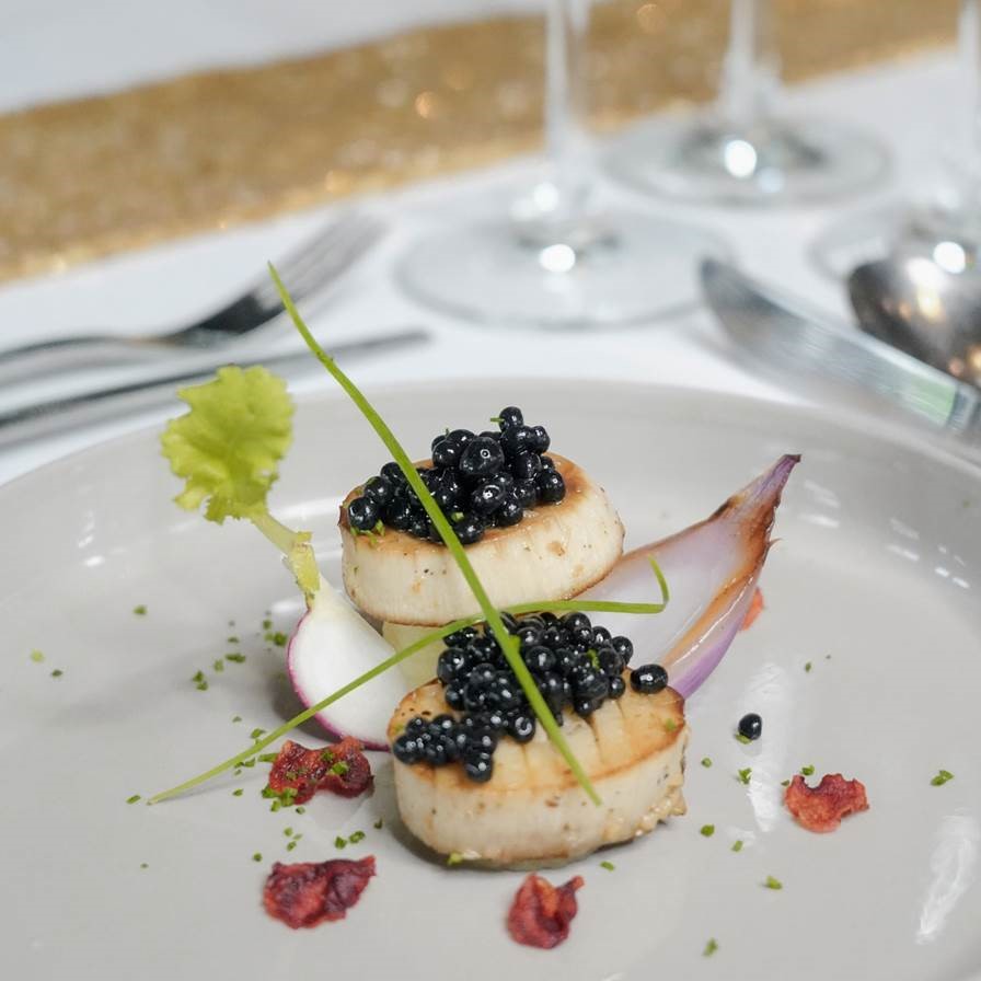 Seared King Oyster Mushroom with Vegan Caviar