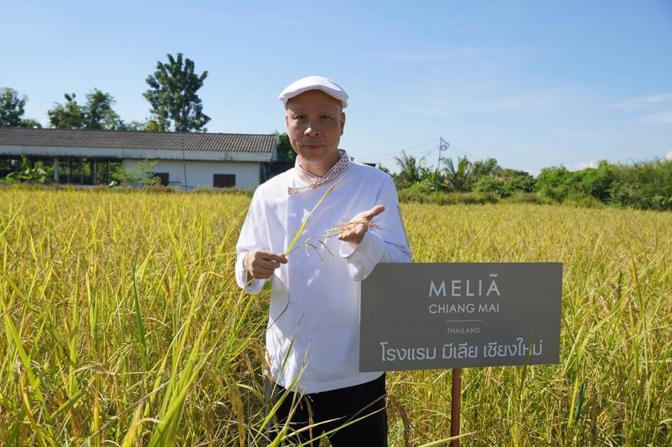 Meliá Chiang Mai’s executive chef Suksant (Billy) Chutinthratip at organic gourmet farm Rong Khum in San Pa Tong.