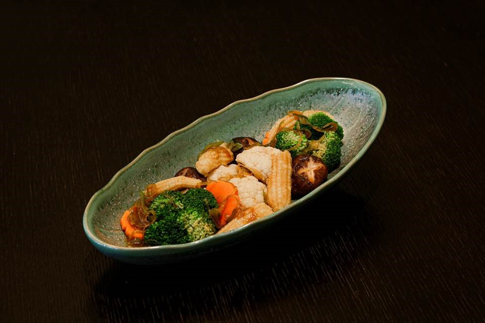 The new menu’s items include “Wok-fried mixed vegetables” entailing broccoli, cauliflower, carrot, shitake mushroom, lingzhi mushroom and vegan oyster sauce.