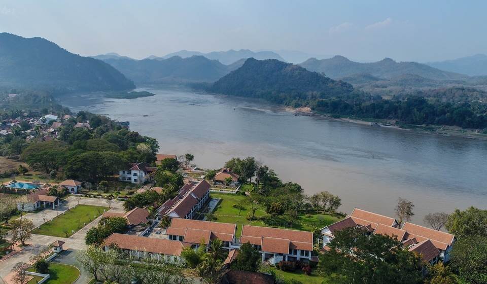 Aerial view of the property