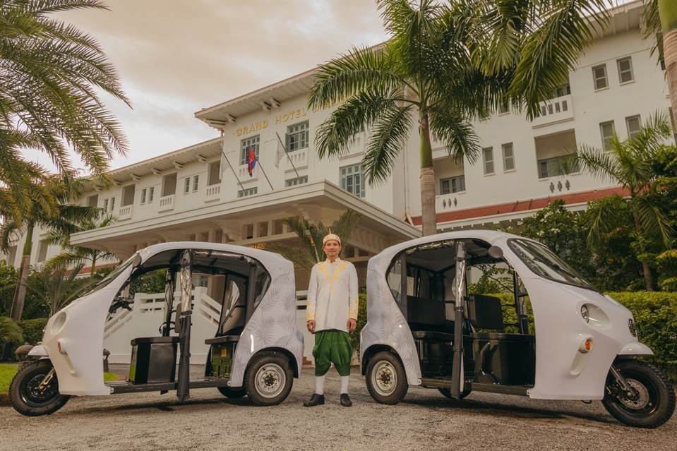 Raffles Grand Hotel d’Angkor’s new electric tuk-tuks