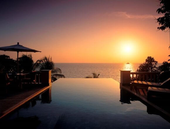 The package includes a two-night stay at Trisara, one of Phuket’s most exclusive resorts