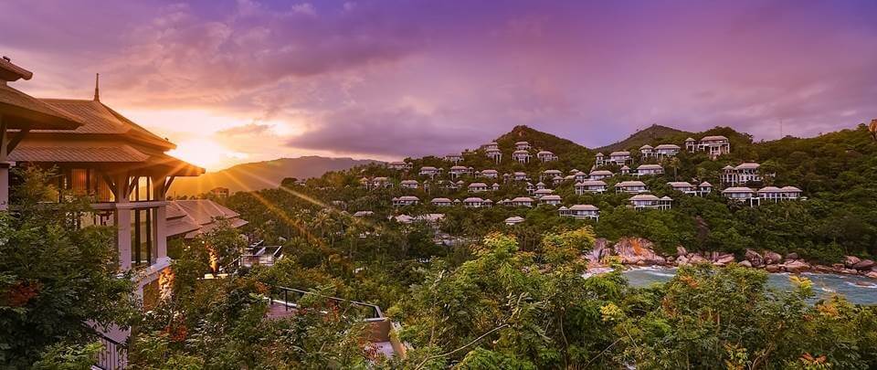 Banyan Tree Samui resort: The 38-acre property is tiered into a lush hillside overlooking the Gulf of Thailand.