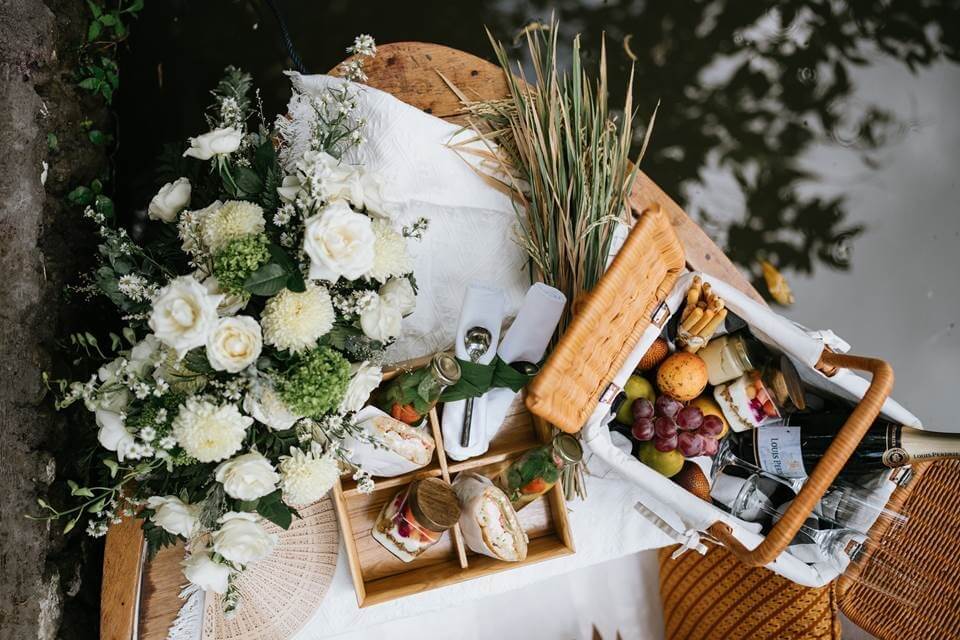 A selection of picnic items