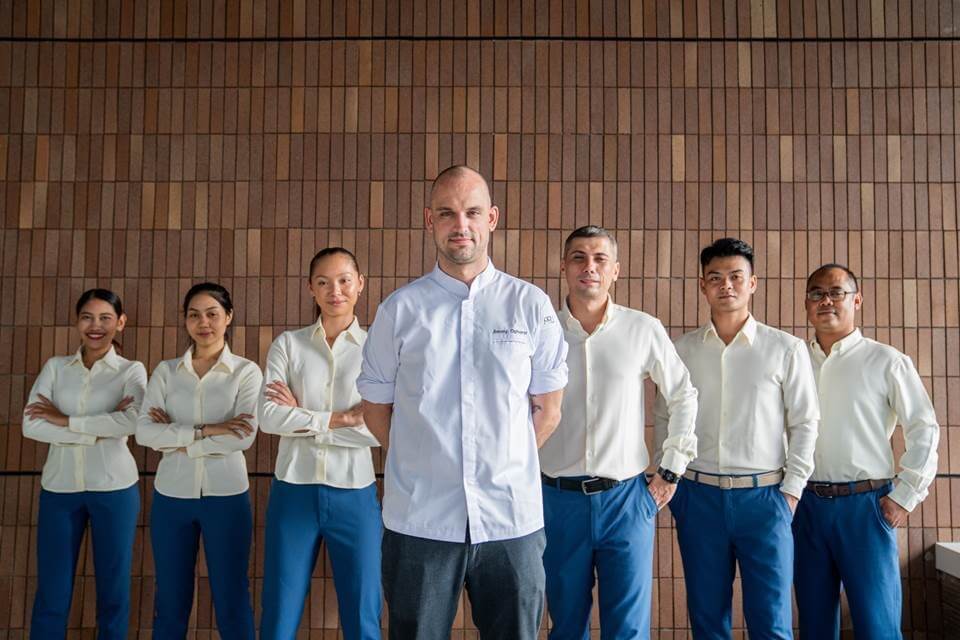 Michelin-starred PRU is helmed by Dutch chef Jimmy Ophorst (centre)