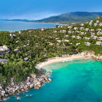 The 88 pool villas at Banyan Tree Samui are nestled into a verdant 38-acre property on Koh Samui.