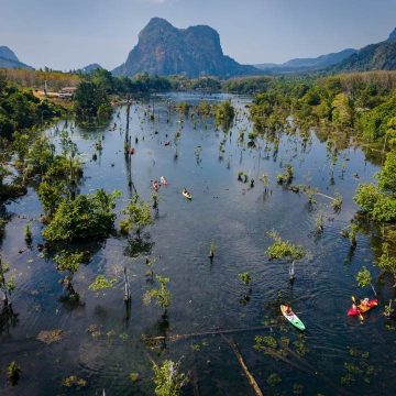 Film location for the exciting penultimate scene in Jurassic World Rebirth, Klong Root is a wonderland of mangrove forests and crystal-clear waters.