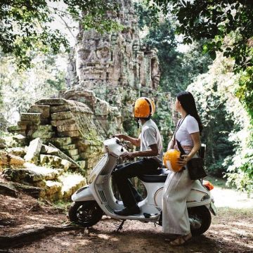 Raffles Grand Hotel d’Angkor’s 'Lost Civilisations of Angkor by Vespa' tour